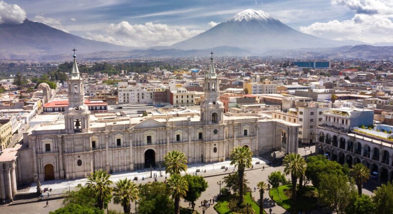 Blick auf Arequipa in Peru