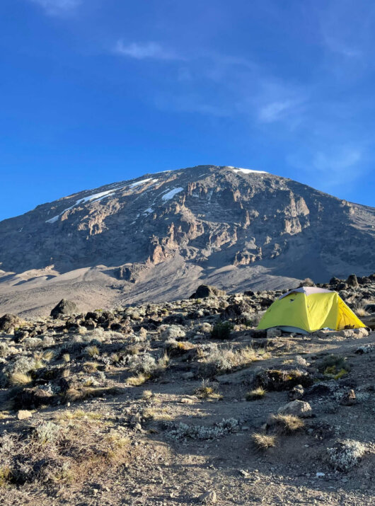 Blick auf den Kibo Kilimanjaro