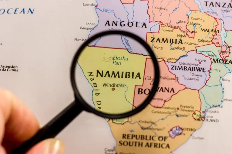 Namibia Informationen Karte