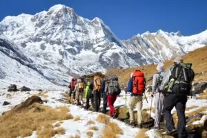 Trekking in den Bergen Nepals